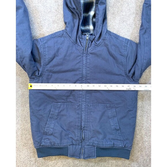 Old Navy Kids Canvas Jacket Boys L 10/12 Flannel‎ Lined Workwear Shacket Utility - Picture 5 of 9